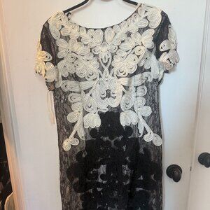Black and White Evening Gown